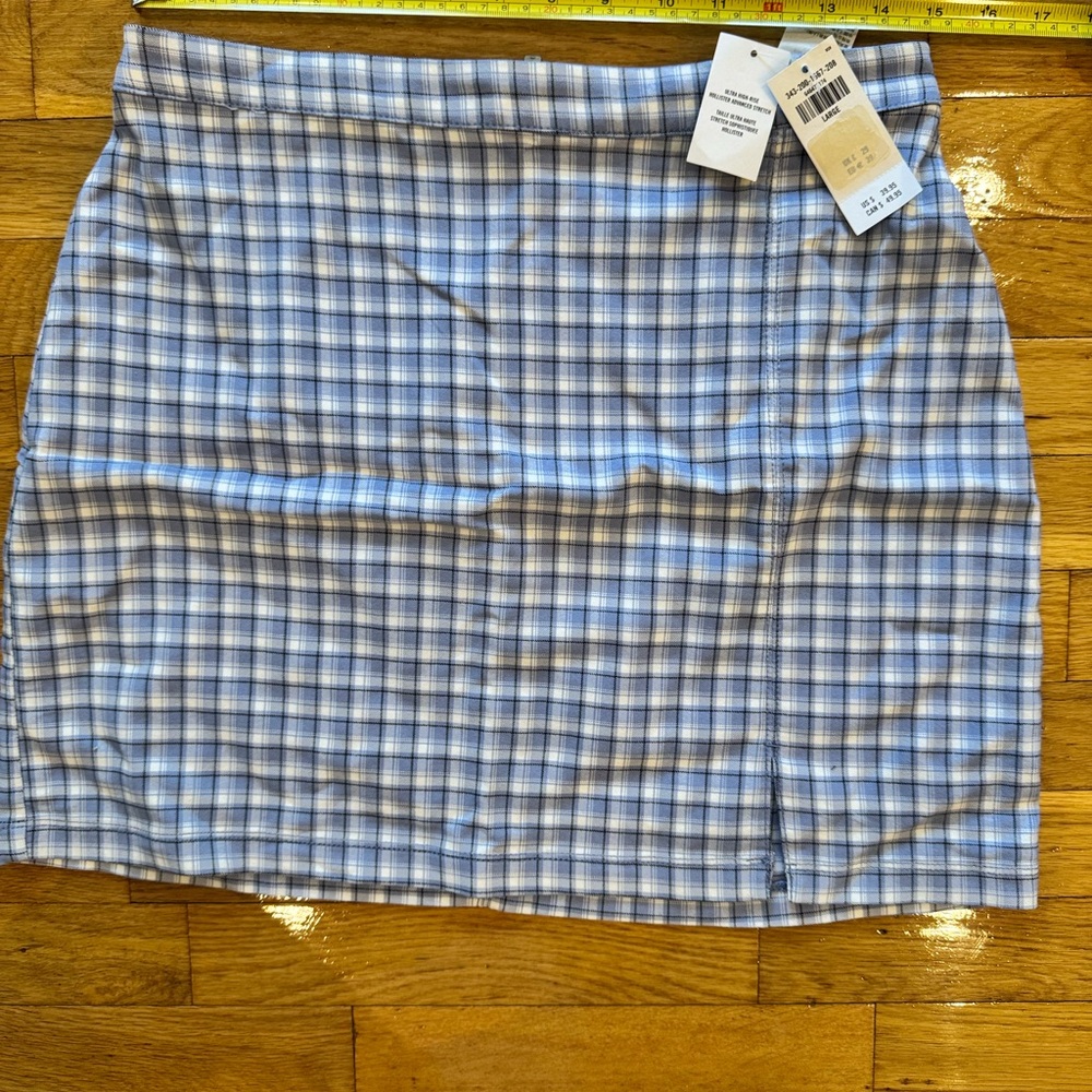 Hollister Blue and White Mini Pencil Skirt